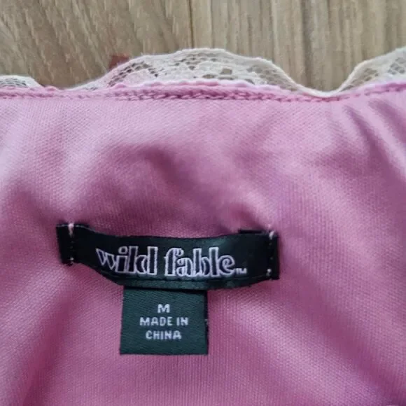 Wild Fable pink tie-dye lace fairy asymmetrical dress Size M - Picture 5 of 8